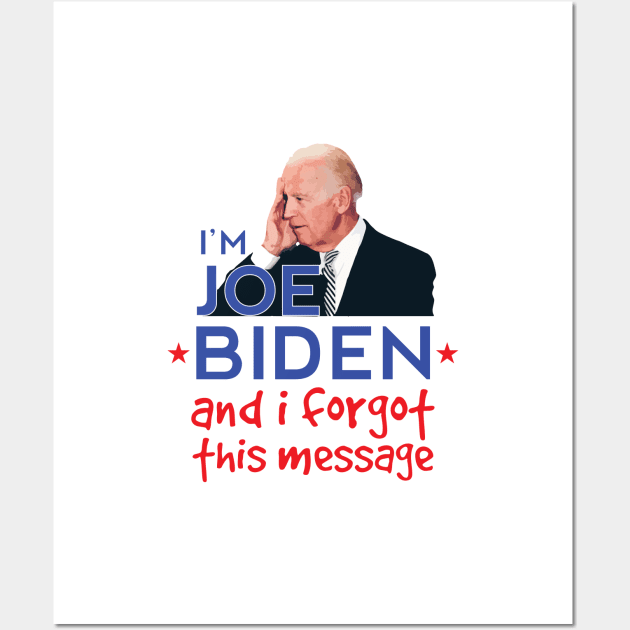 Anti Joe Biden Trump 2020 Puppet GOP Conservative Ukraine Sleepy Creepy Dementia Wall Art by Shirtsurf